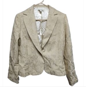 Ann Taylor Cream Lace Blazer Jacket
